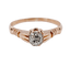Bague 52 Bague solitaire antique en or rose 18K et diamant 58 Facettes A07437