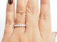 Bague 58 Alliance américaine - Bague en or blanc et diamants 0,58 ct 58 Facettes 33536