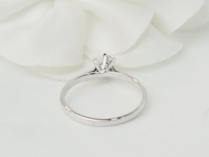 Bague 58 Solitaire - Bague en or blanc et diamant 0,50 ct 58 Facettes 33535