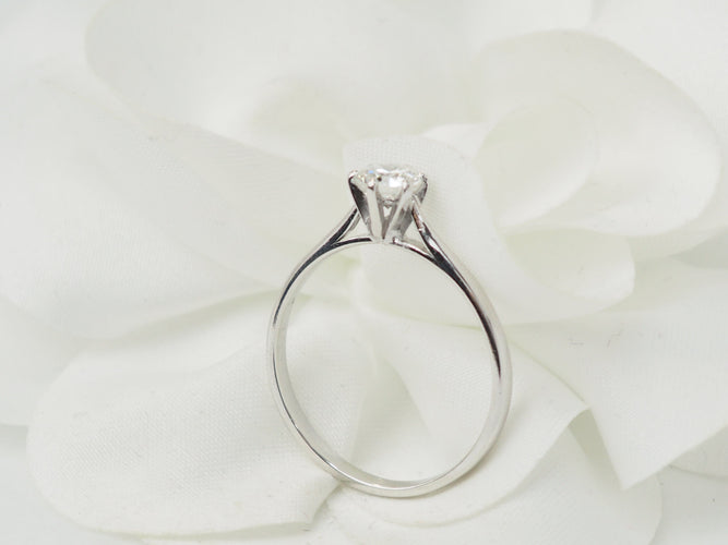 Bague 58 Solitaire - Bague en or blanc et diamant 0,50 ct 58 Facettes 33535