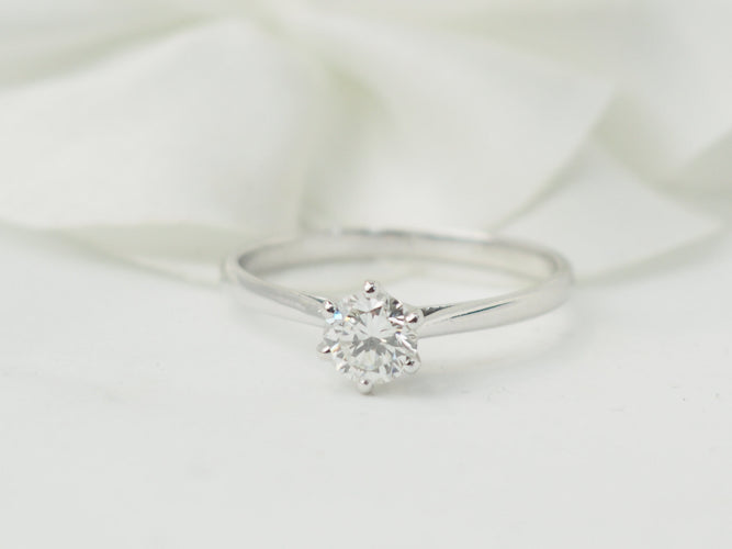 Bague 58 Solitaire - Bague en or blanc et diamant 0,50 ct 58 Facettes 33535
