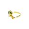 Bague 49 Bague serpent en or jaune 585 et émeraudes 58 Facettes