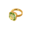Bague 55.5 Bague en or jaune 750 et béryl 13 ct 58 Facettes