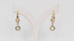 Boucles d'oreilles Boucles d'oreilles anciennes en or jaune et blanc et diamants 58 Facettes 30616