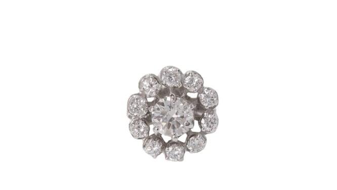Bague Bague marguerite en or blanc et diamants 58 Facettes 32186