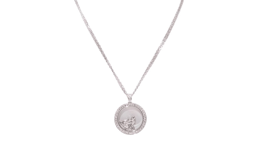 Collier Chopard - Collier Happy Diamonds en or blanc 18k et diamants 58 Facettes 32004