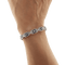 Bracelet Bracelet en or blanc avec diamants et saphirs 58 Facettes G3979