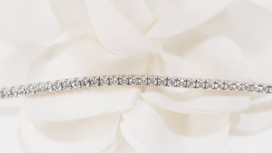 Bracelet Bracelet rivière en or blanc et diamants 2,50 ct 58 Facettes 32430