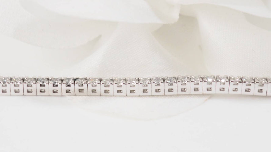 Bracelet Bracelet rivière en or blanc et diamants 2,50 ct 58 Facettes 32430