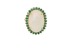 Bague Bague ovale en or jaune, opale cabochon et émeraudes 58 Facettes 32639