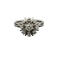 55 Bague fleur en or gris, platine et diamants 58 Facettes SADD/51/0