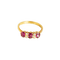 Bague 53 Bague en or jaune avec rubis et diamants 58 Facettes HJ062609