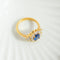 Bague 53 Bague en or jaune avec saphir et diamants 58 Facettes HJ062604