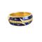 Bague 61.5 Fabergé - Bague en or jaune, émail bleu et diamants 58 Facettes HJ062602