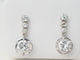 Boucles d'oreilles Dormeuses anciennes - Boucles d'oreilles en or blanc et diamants 58 Facettes 32108
