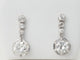 Boucles d'oreilles Dormeuses anciennes - Boucles d'oreilles en or blanc et diamants 58 Facettes 32108