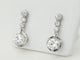 Boucles d'oreilles Dormeuses anciennes - Boucles d'oreilles en or blanc et diamants 58 Facettes 32108