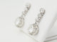 Boucles d'oreilles Dormeuses anciennes - Boucles d'oreilles en or blanc et diamants 58 Facettes 32108