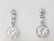 Boucles d'oreilles Dormeuses anciennes - Boucles d'oreilles en or blanc et diamants 58 Facettes 32108