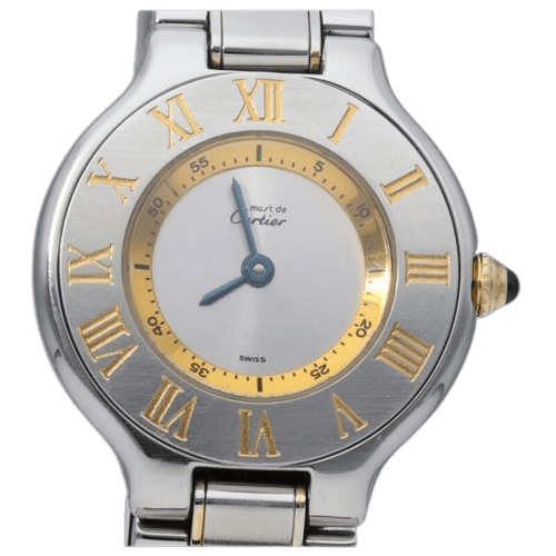 Montre Cartier Must 21 - Montre en or jaune et acier 58 Facettes MT47296