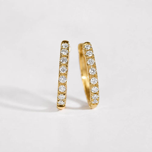 Boucles d'oreilles Embrace - Boucles d'oreilles créoles en or 18 carats et diamants 58 Facettes GER1356YG