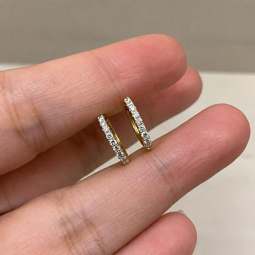 Boucles d'oreilles Embrace - Boucles d'oreilles créoles en or 18 carats et diamants 58 Facettes GER1356YG