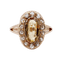 Bague 60 Bague antique en or rose 18k, citrine et diamants 58 Facettes A07441