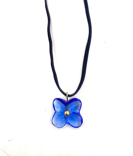 Collier Baccarat Hortensia - Collier en or 18 carats et cristal bleu saphir 58 Facettes 260146