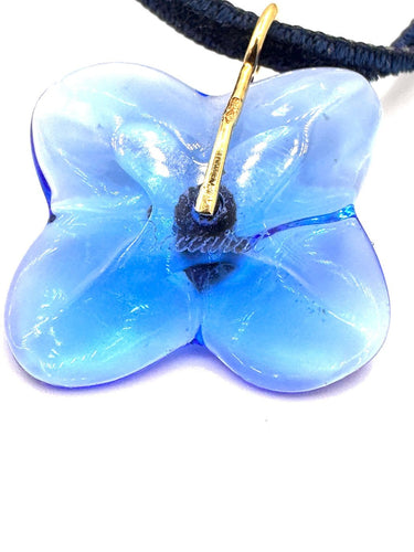 Collier Baccarat Hortensia - Collier en or 18 carats et cristal bleu saphir 58 Facettes 260146