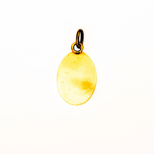 Pendentif Augis - Médaille d'amour ovale en or jaune et blanc 58 Facettes LMB-362