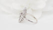 Bague 55 Art Déco - Bague en or blanc et platine avec diamants 58 Facettes 32792