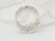 Bague 50 INEDT Op'art - Bague ajourée en or blanc et diamants 58 Facettes 33437