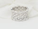Bague 50 INEDT Op'art - Bague ajourée en or blanc et diamants 58 Facettes 33437