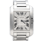 Montre Cartier Tank Anglaise - Montre en acier et diamants 58 Facettes MT46797