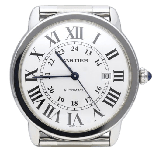 Montre Cartier Ronde Solo - Montre automatique en acier 58 Facettes MT47202