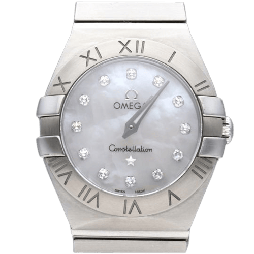 Omega Constellation - Ceas de damă din oțel și diamante 