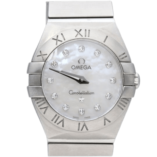 Omega Constellation - Ceas de damă din oțel și diamante 