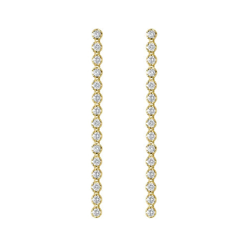 Boucles d'oreilles Disco - Boucles d'oreilles tennis en or 18K et diamants 58 Facettes GER1341YG