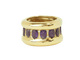 Vintage-Cocktailring aus 18-karätigem Gelbgold, Amethysten und Diamanten 