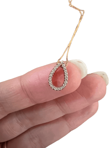 Collier Collier vintage en or rose 18K et diamants 58 Facettes