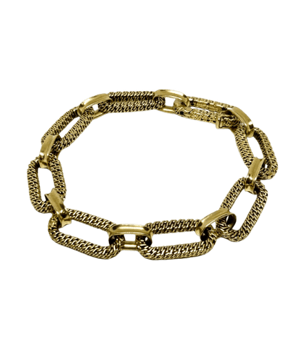 Bracelet Gay Frères - Bracelet maille forçat tressée en or jaune 58 Facettes Gayfreres