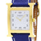 Hermès Heure H - Montre quartz en acier et cuir 58 Facettes x96jfl8qds