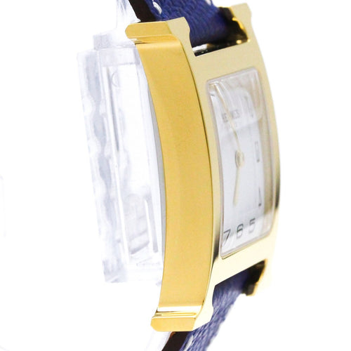 Hermès Heure H - Montre quartz en acier et cuir 58 Facettes x96jfl8qds