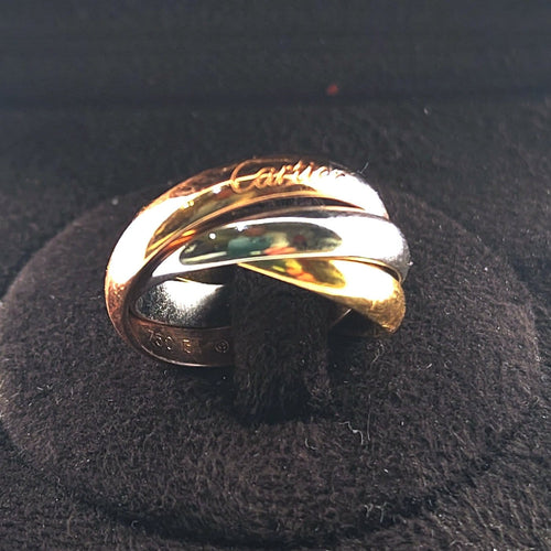 Bague 51 Cartier Trinity - Bague trois ors 58 Facettes 55555
