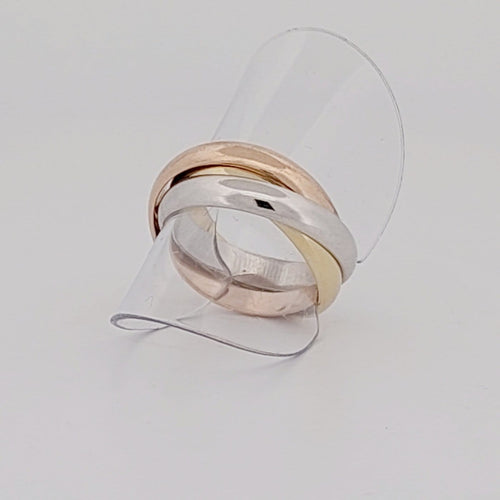Bague 51 Cartier Trinity - Bague trois ors 58 Facettes 55555