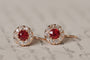 Boucles d'oreilles Boucles d'oreilles - Rubis birmans et diamants en or jaune 18K 58 Facettes