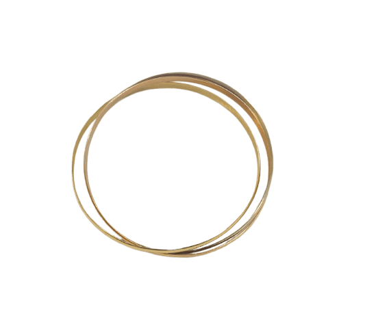 Pulseira rígida em três ouros 18k 