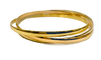 Pulseira rígida em três ouros 18k 