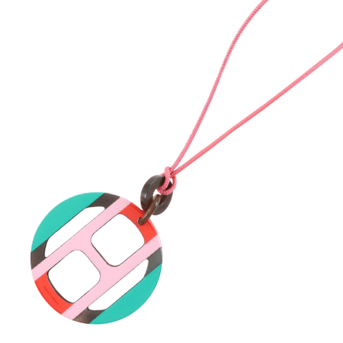 Collier Hermès H Équip - Collier en corne de buffle rose 58 Facettes psj0dj2vl6