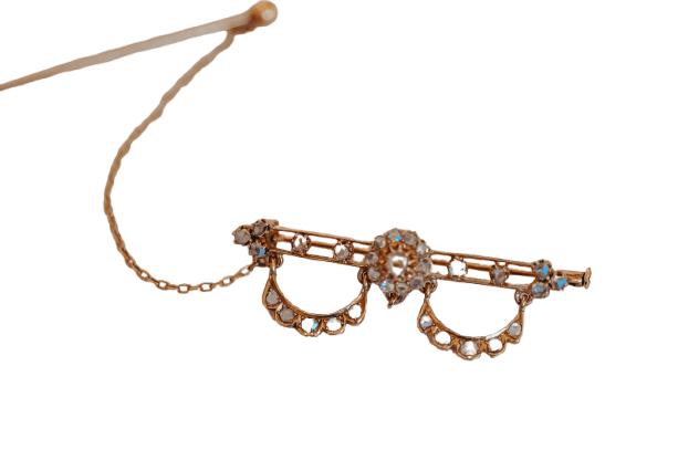 Broche Broche victorienne en or jaune 18K et diamants 58 Facettes